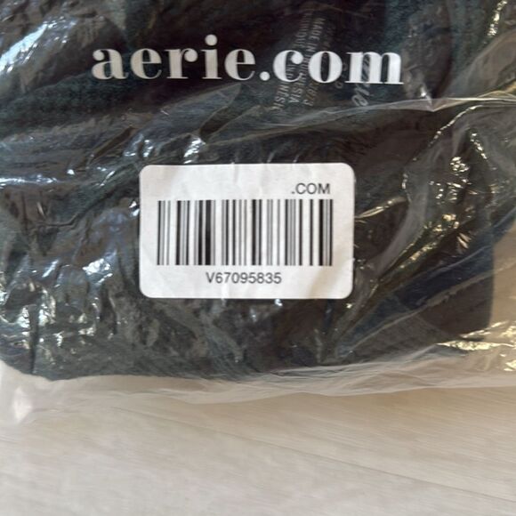 Aerie Waffle Wrap Top Size Small green NWT in packaging - Picture 6 of 10